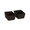 Household Essentials Dark Brown Wicker Storage Basket Set